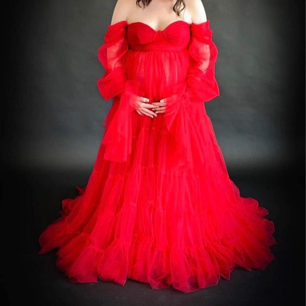 Red Maternity Dress